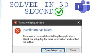 microsoft teams Installation has failed in windows error |teams error|#microsoftteams #installation