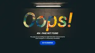 How to Create a Responsive 404 Error Page Using HTML & CSS Step By Step || Website Tutorial