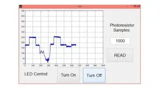 Arduino and Matlab GUI Analog Input Read and LED Control