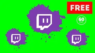 Twitch logo green screen, alpha channel | 3 animations | free download HD 60 fps