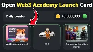 How to unlock Web3 academy launch card hamster kombat | Unlock daily combo card Web3 academy launch