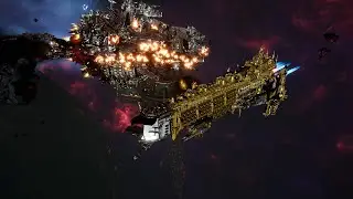 Imperial Fists vs Orks - Skalgrim Mod - Massive Battle - Battlefleet Gothic Armada 2