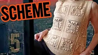 Вязание: 5 схем на топовые жилеты. Knitting: 5 patterns for top vests.