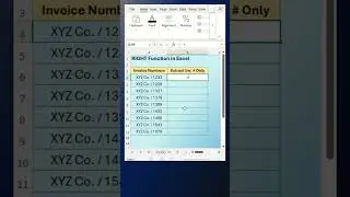 RIGHT Function in Excel | Extract Text from Right #excel #shorts