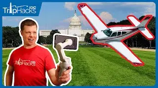 Spring Live Walk on the National Mall During an Airplane Flyover ✈️