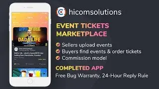 Event Tickets Marketplace iOS App Template, Script, Source Code for Sale - Commission Model
