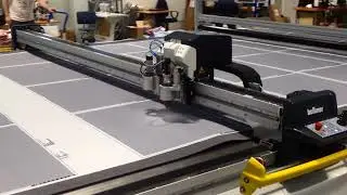 Bullmer Large format finishing cutting machine 3.2m wide and 5m long at Flagowakraina Poland