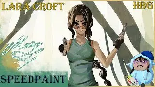 【 Clip Studio Paint Timelapse】Lara Croft Tomb Raider💙Merisu💙 HBD Purple Fluffy Sheep Speedpaint 242