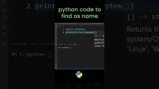 How to Find Current Operating System Name in Python | #shorts