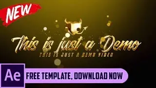 Golden Text Intro: Free After Effects Template 2019 (Best Golden Logo & Text Animation)