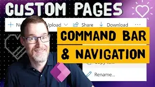 Command Bar and model-driven navigation in custom pages #PowerApps