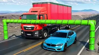 Cars vs Pipeline Trap x Ledge x Upside Down Speed Bumps ▶️ BeamNG Drive