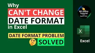 Why can't change date format in Excel