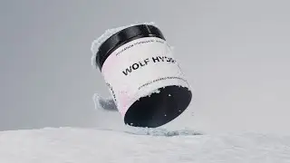 Wolf Hydration 3D Arctic Ad - Cinema 4D, Octane, XP, Houdini