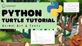 Drawing with Python Turtle Graphics Tutorial - Make Cool Animal Art & Bubble Letters