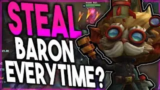 HOW TO STEAL BARON EVERYTIME! SEASON 9 HEIMERDINGER GUIDE - League of Legends