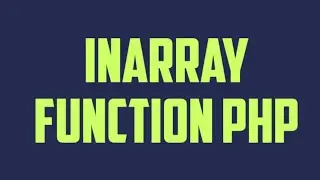 In_array function in PHP 