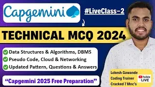 Capgemini Technical MCQ Questions & Answers 2024 | Capgemini Technical Assessment | Live Class-2