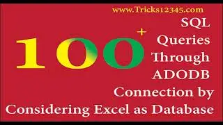 VBA Macros: Consolidated SQL Queries Through ADODB Connection after considering Excel as Database