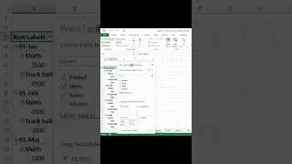 Pivot table setting in Excel | Excel function video | summarize data | urdu tutorial | #shorts