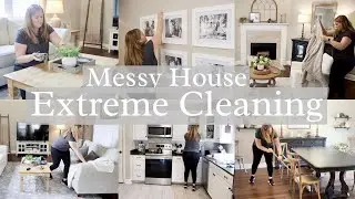 MESSY HOUSE CLEAN WITH ME | Extreme Cleaning Motivation | Cleaning Therapy