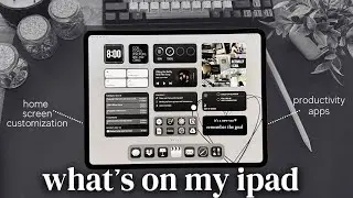 iPadOS 18: What’s On My iPad | Home Screen Productivity Setup | Dark Aesthetic