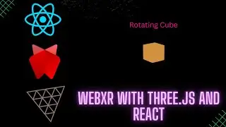 Rotating cube made using Three.js and React (React Three Fiber)