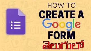 How to create Google forms on chrome  in Telugu |  google forms tutorial for beginners