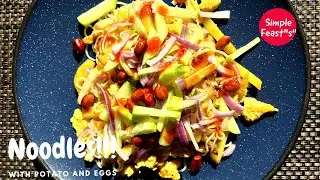 Chow Mein with Potato and Eggs| Egg Noodles| Chow Mein Recipe - A Childhood classic|