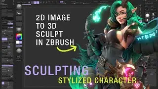 2D Goddess to 3D Sculpt in ZBrush