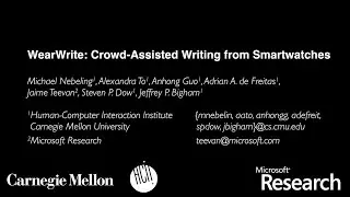 WearWrite: Crowd-Assisted Writing from Smartwatches