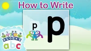 @officialalphablocks - Learn How to Write the Letter P | Bouncy Line | How to Write App