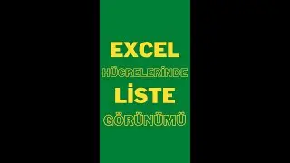 EXCEL HÜCRELERİNİ LİSTE GÖRÜNÜMÜNE ÇEVİRMEK 