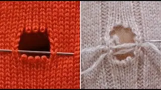 2 ways to darn a hole in a knitted item