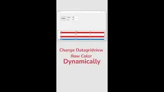 Windows Form Tutorial | Change Datagridview Row Color Based Condition with Dynamically. 