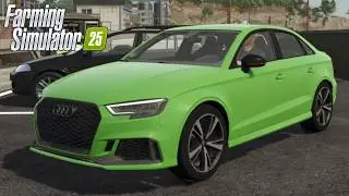 FS25 - 2020 Audi RS3 - CAR MOD for Farming Simulator 2025 ROLEPLAY | FS25 GAMEPLAY
