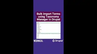 Bulk Import Terms using Taxonomy Manager in Drupal