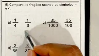 Comparação de Frações