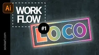 Workflow #1 in Illustrator neon creation