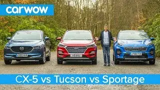 Mazda CX-5 v Hyundai Tucson v Kia Sportage - which is the best affordable SUV?