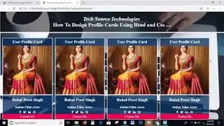 Profile Cards Design Using Html and Css | How To Create Profile Cards In Html and Css