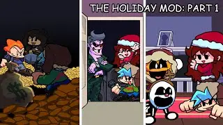 Friday Night Funkin' - The Holiday Mod Part 1 FULL WEEK - Cutscenes & Extras - FNF MOD [HARD]