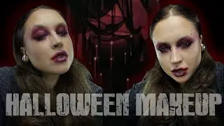 🍷ВИННЫЙ МАКИЯЖ на Хэллоуин 👻 🎃 Red wine makeup. Halloween makeup.