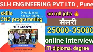 CNC machine programming job 💪 || ITI diploma graduation || CNC machine operator vacancy || #CNC #job