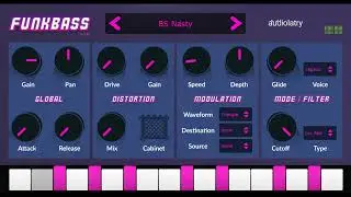 audiolatry updates free FunkBass virtual instrument plugin to v3.0