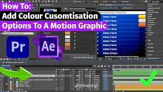 How to Customise Text Color of a Motion Graphic In Premiere Pro (when there's NO TEXT BOX)