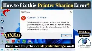 Windows Couldn’t Connect To The Printer. Check The Printer Name And Try Again | Windows 10/11 |