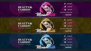 How To Make Professional YouTube Banner | YouTube Channel Art In Photoshop (Design Tutorial!)