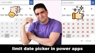 How to limit date picker selection options in power apps - Part 1/2