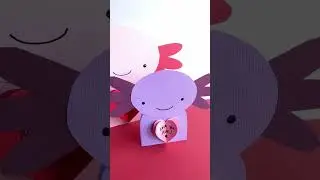 Easy Axolotl Card DIY  https://www.redtedart.com/diy-axolotl-valentines-card/